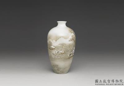 图片[2]-Meiping vase with winter landscape in yangcai painted enamels, Qing dynasty, Qianlong reign (1736-1795)-China Archive